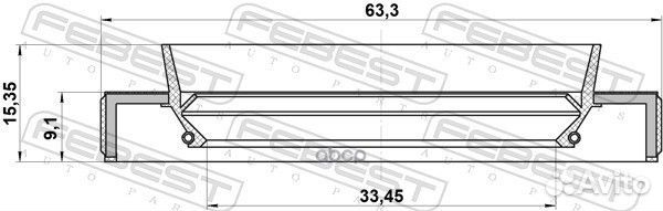 Сальник привода 35X63X9X15.5 95HBY-35630915L Fe