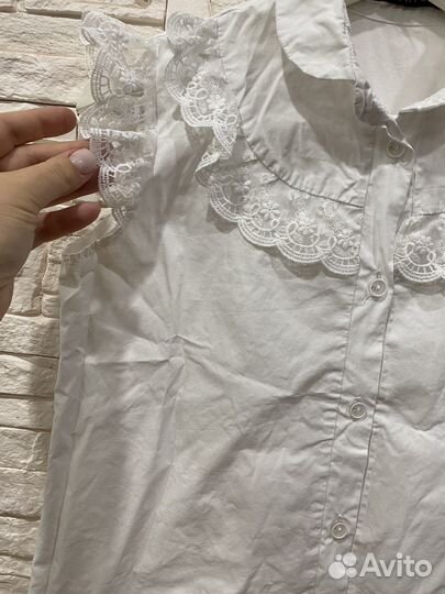 Блузка белая школьная 158