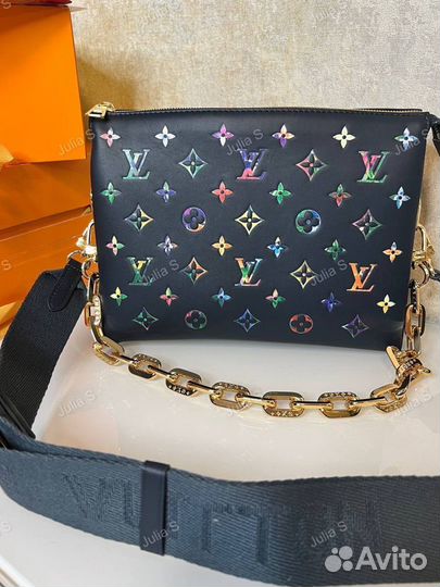 Сумка женская louis vuitton кожаная через плечо