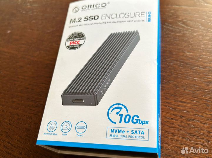 Внешний корпус для SSD M2 orico M2PJM-C3 (серый)