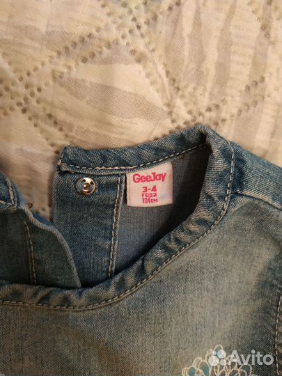 Джинсовое платье для девочки 104