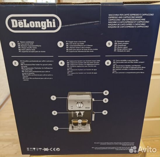 Кофеварка delonghi ecp 33.21.W белая новая