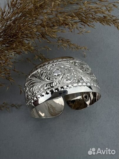 Серебряный браслет Морозный узор