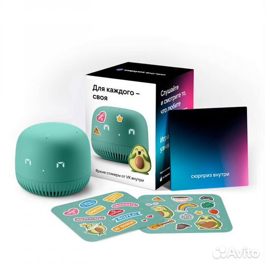 Умная колонка VK Капсула Нео с Марусей Green