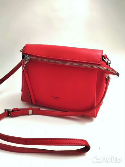 Сумка женская натуральная кожа красная