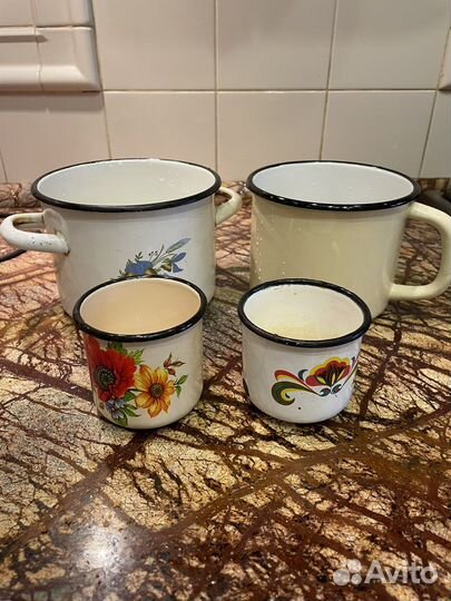 Кастрюля, кружка, миска, тарелка эмалир-ные