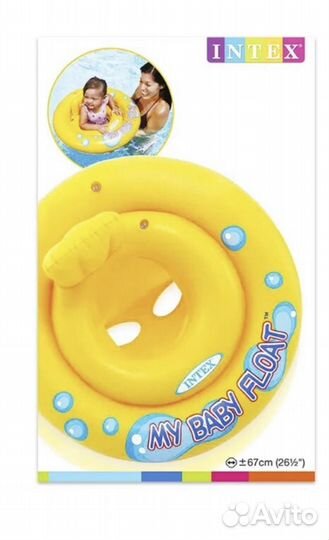 Круг для плавания для малышей intex my baby flo
