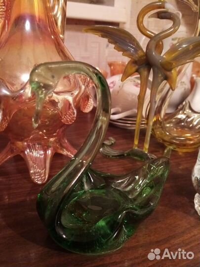 Красный Май. От 70х. Ваза. Цапли. Лебеди