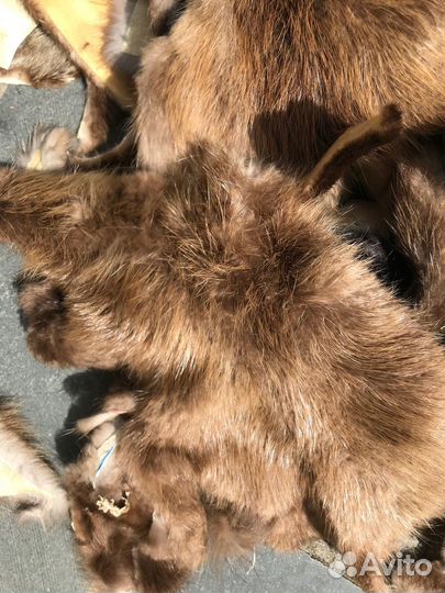 Лоскут дубленочного меха, кожи