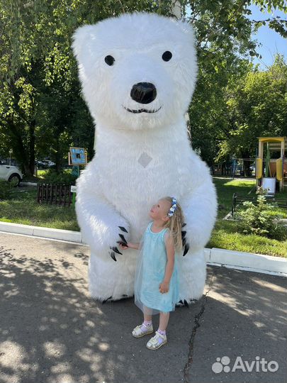 Белый мишка аниматор поздравления праздники