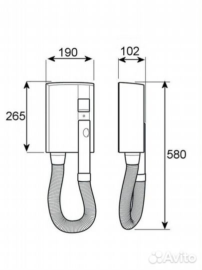 Настенный фен valera (Швейцария)