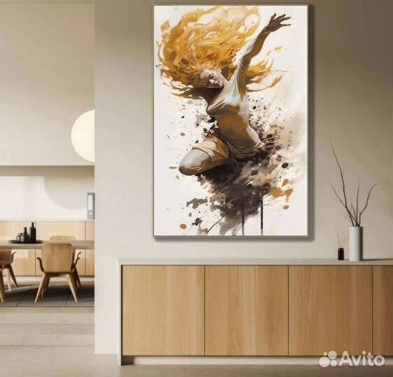 Оригинальная стильная картина с девушкой