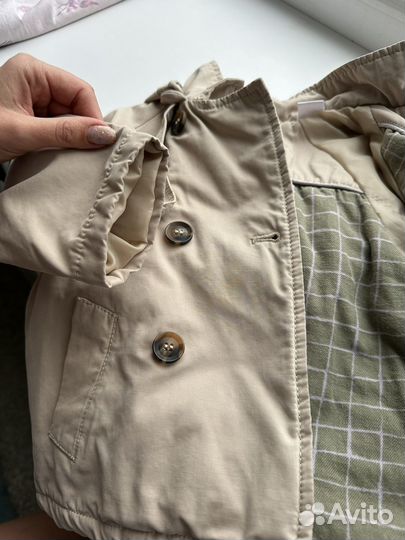 Плащ тренч zara для девочки 12-18 мес