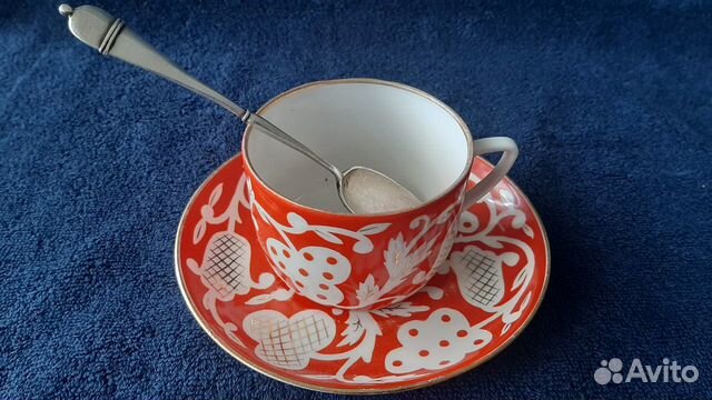 Чайная пара. Дулево. Клеймо 50-х годов. Редкость