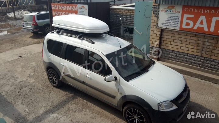 Автобокс Коффер Белый Глянец на Лада Ларгус