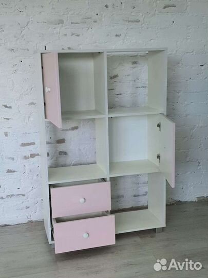 Новые стеллажи 6 клеток с ящиками и дверками