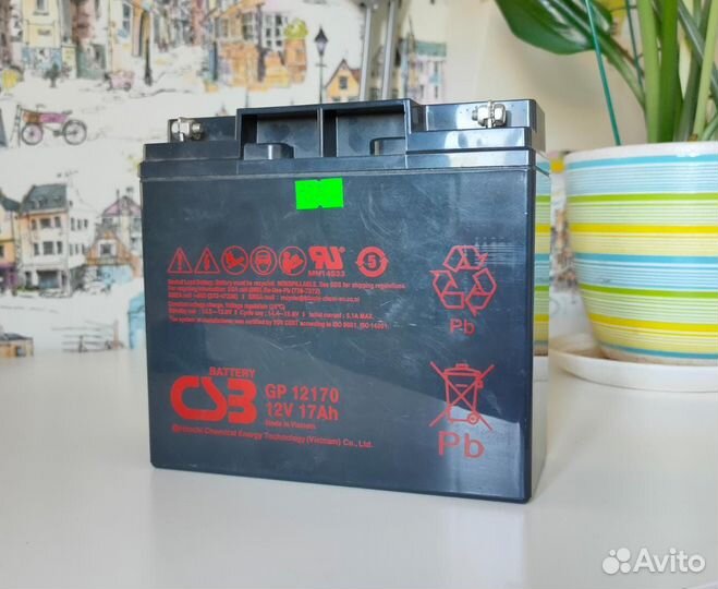 Аккумулятор для ибп CSB GP12170 (12V 17Ah)