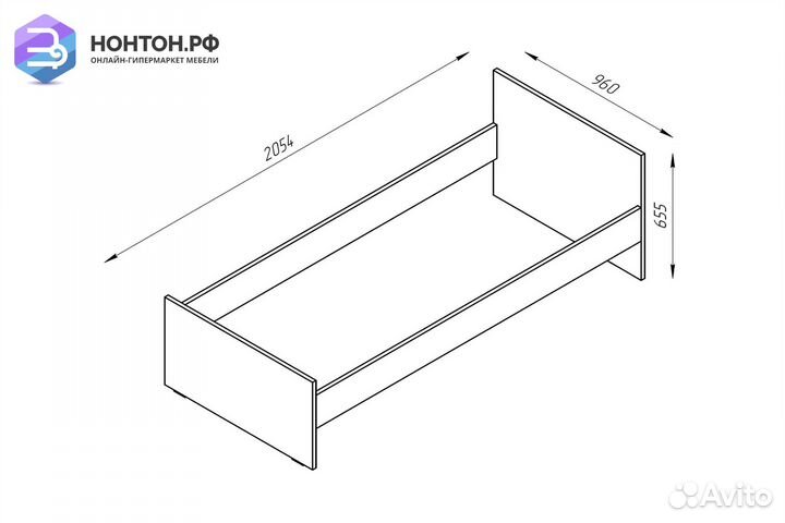 Кровать односпальная Орион дуб венге