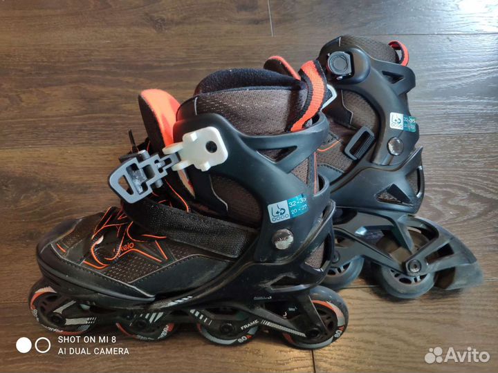 Ролики детские раздвижные oxelo 32 33 34 35 размер