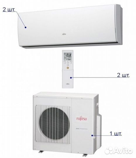 Fujitsu aoyg14LAC2/asyg07luca*2шт