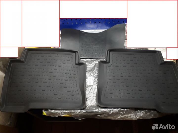 Автомобильные коврики-ванночки Санта-Фе 2012-18 3D