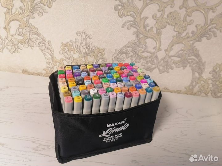 Набор маркеров для скетчинга двусторонних lindo,96