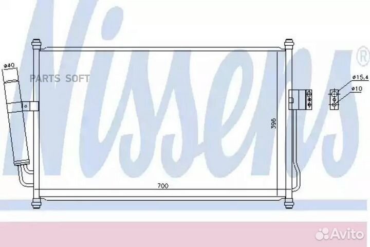 Nissens 940709 Радиатор кондиционера chevrolet tra