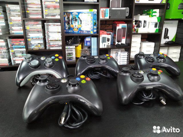 Проводные Джойстики Xbox 360 Б.У Оригинальные