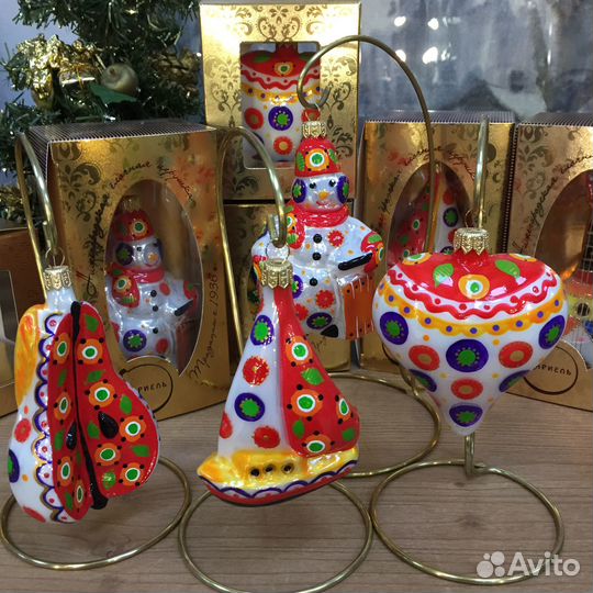 Ёлочные игрушки Весёлый переполох стекло Ариэль