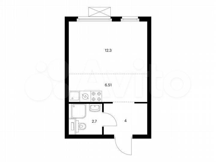 Квартира-студия, 25,5 м², 15/38 эт.