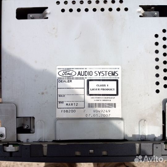 Автомагнитола 2din ford