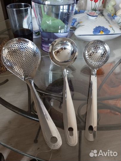 Шумовка литая цельная, нержавеющая сталь