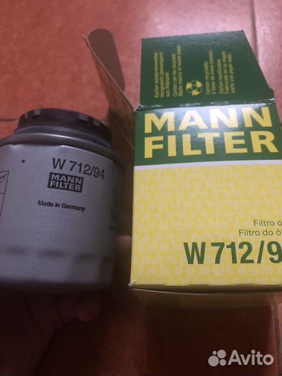 Фильтр масляный vag mann-filter W 712/94