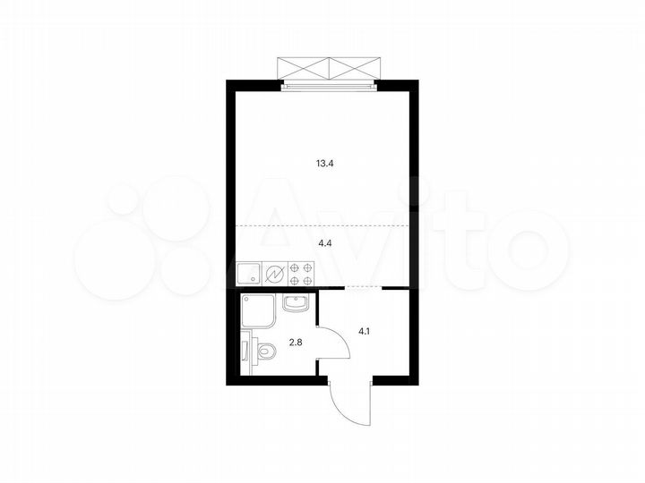 Квартира-студия, 24,7 м², 9/26 эт.