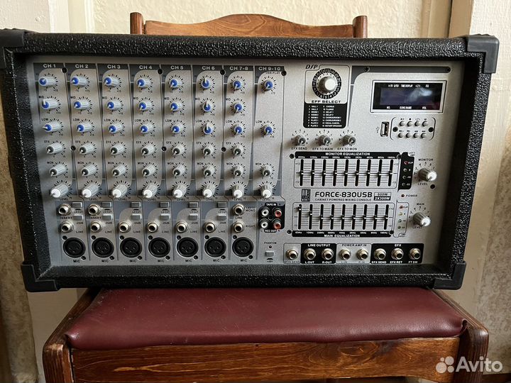 Активный микшерный пульт eurosound force-830USB