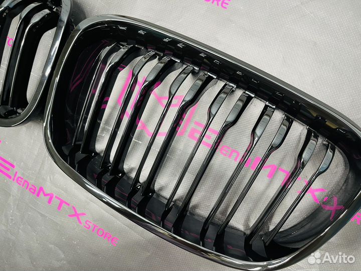 Решетка радиатора BMW F20 дорест, чёрный глянец, м