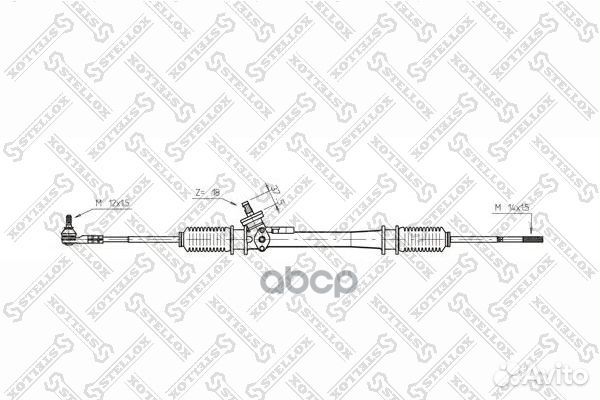 00-35025-SX рейка рулевая мех-ская 51944, с тя