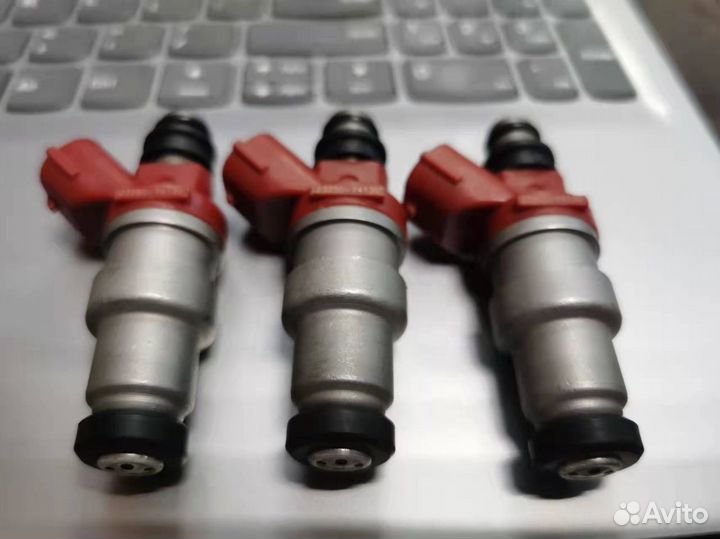 Топливные форсунки для 4sfe. Красные. 23209-74130