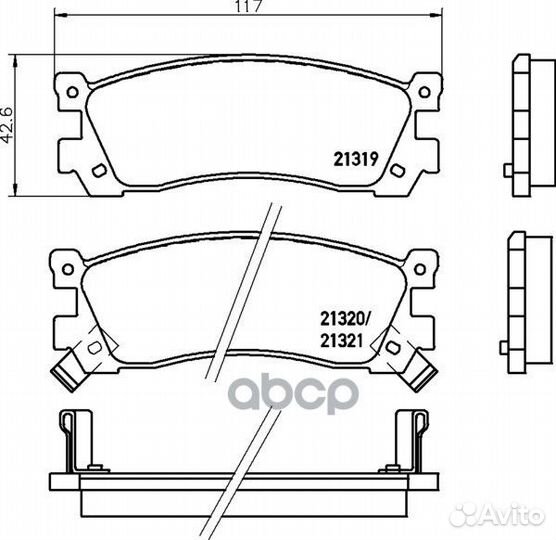 Колодки тормозные дисковые зад (PF-5168) NP