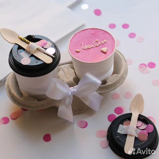 Cake to go, торт в стакане, бенто торт