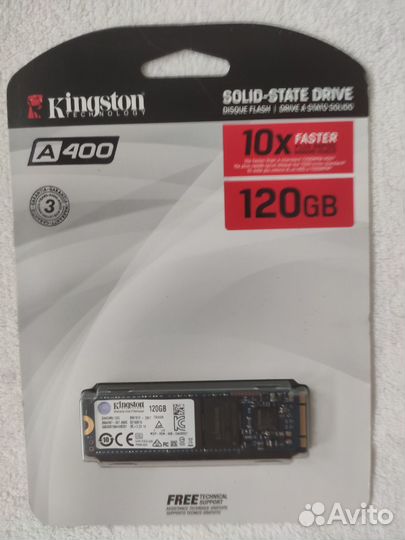 SSD накопитель Kingston A400 SA400M8/120G 120гб, M