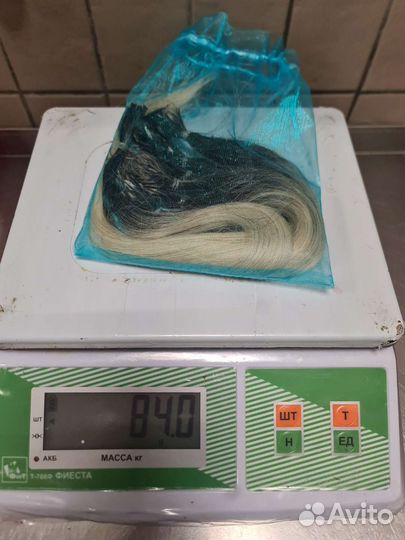 Волосы для наращивания омбре 45 см