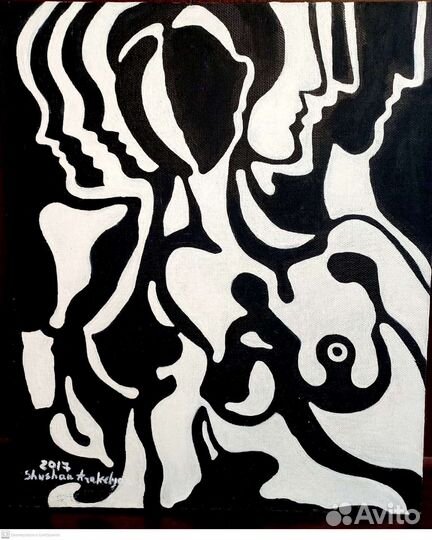 Графика,масло холст