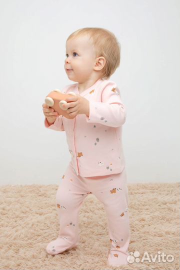 Ползунки для девочки Crockid К 400220 собачк (74)