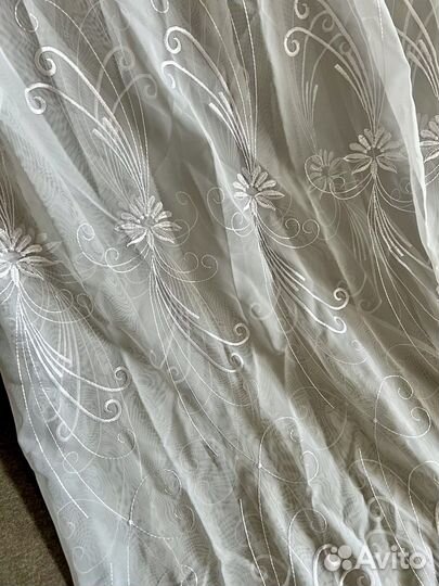 Тюль белая 600*227 см б/у