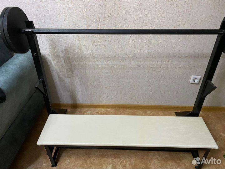 Штанга гриф блины и скамья