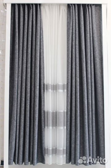 Шторы готовые рогожка