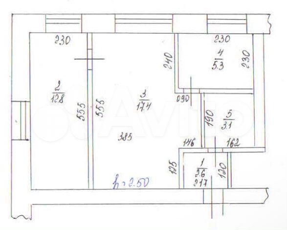 2-к. квартира, 44,5 м², 4/5 эт.