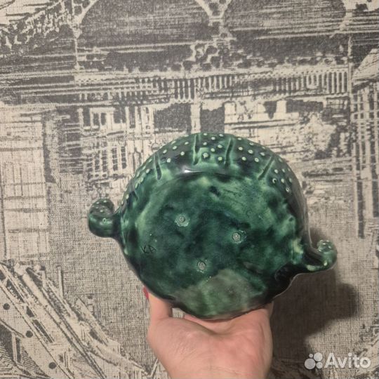 Миска кактус ручной работы из глины