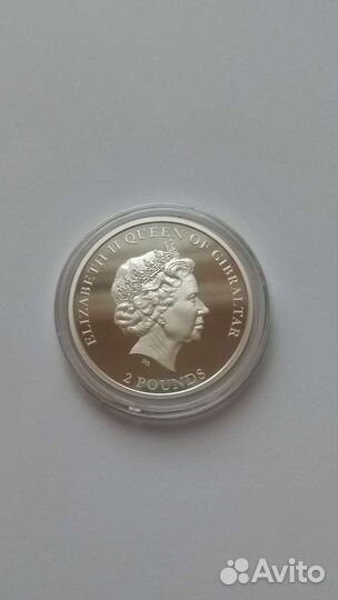 Монета Берберская Макака серебро 999 унция 1 oz